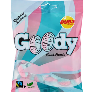 Bubs Goody Sour Ovals Raspberry and Blueberry