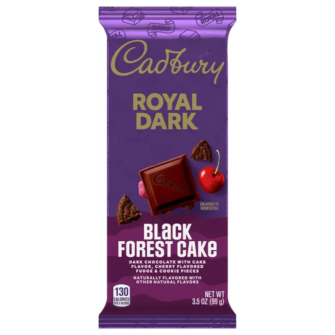 Cadbury Black Forest Cake Royal Dark Chocolate Bar exp 9/2025
