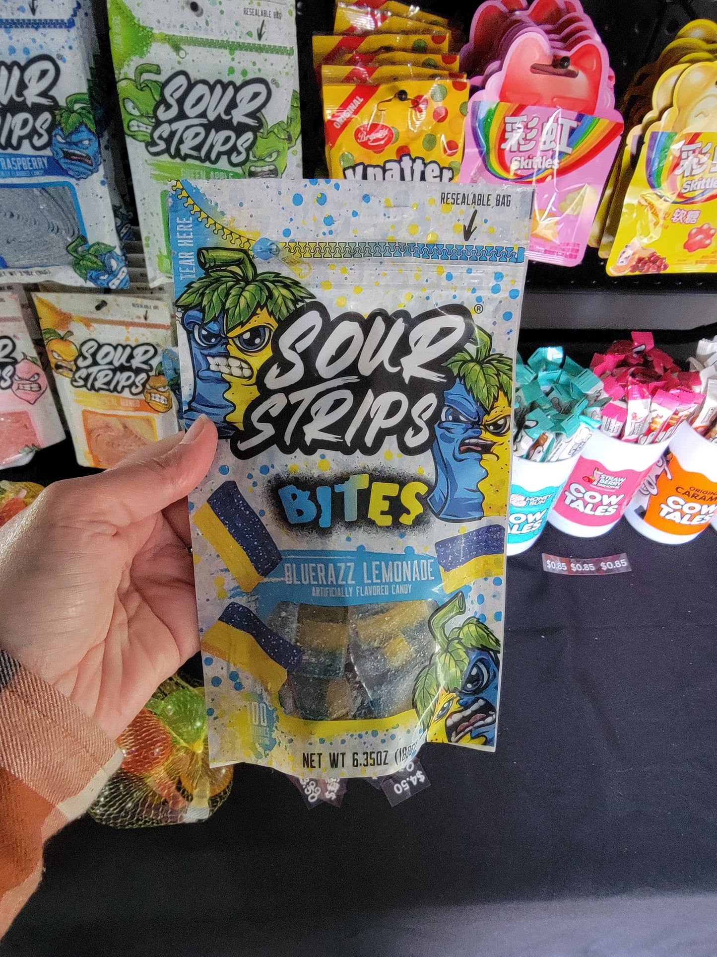 Sour strips bites bluerazz