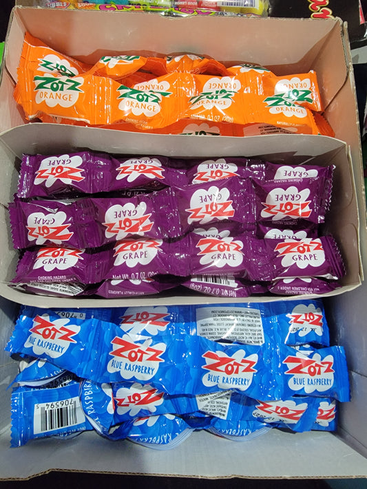 Zotz Blue Raspberry strip of 4