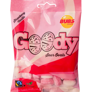 Bubs Goody Sour Ovals Strawberry and Vanilla (Swedish)
